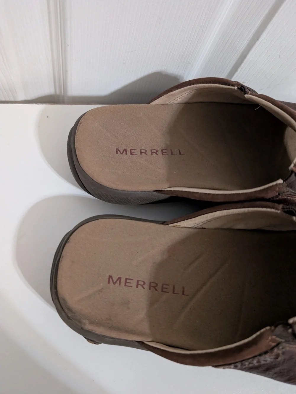 Merrell Sandspur 2 Mens Shoes Slide Sandals Brown Leather Comfort Size 9
